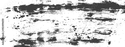 Abstract Grunge Distressed Texture Background with Paint Splatters and Brush Strokes in Monochrome
