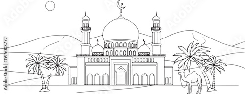 taj mahal vector illustration