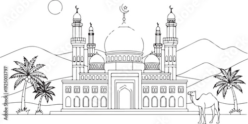 taj mahal vector illustration
