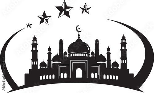 silhouette of mosque in istanbul