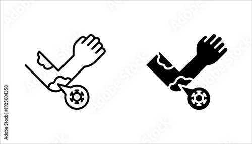 Skin cancer linear icon set. Dermatological diseases. vector illustration on white background