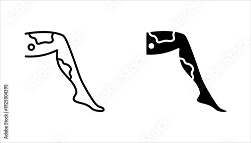 Skin cancer linear icon set. Dermatological diseases. vector illustration on white background