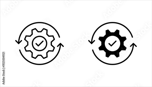 Automation linear icon set. Technology development icon, vector illustration on white background