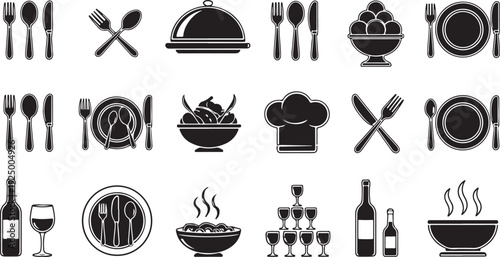 set of restaurant icons