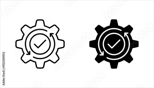 Automation linear icon set. Technology development icon, vector illustration on white background