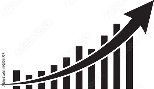 business chart with arrow