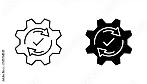 Automation linear icon set. Technology development icon, vector illustration on white background