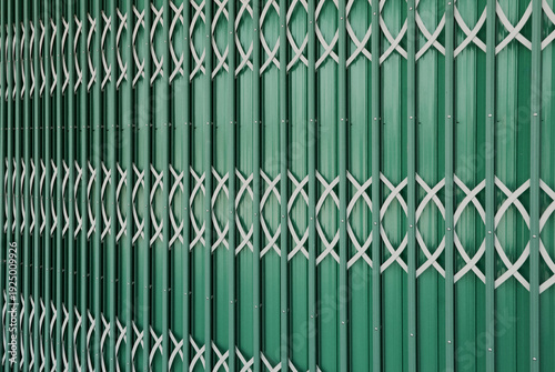 Green Metal Gate Pattern Background