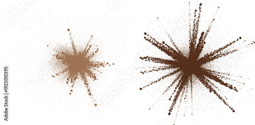 Spice Powder Explosion Vector Illustration with Dynamic Burst and Dust Particles