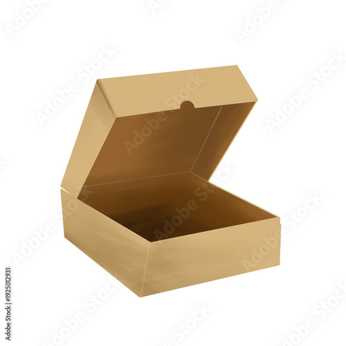 empty opened cardboard box