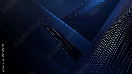 Dark blue abstract background with geometric shapes