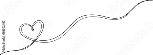 Delicate silver heart shape formed by a winding string