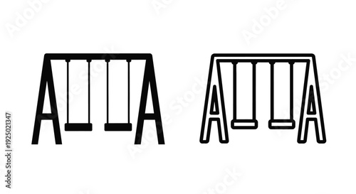 Two abstract representations of the word aqua in bold black lines