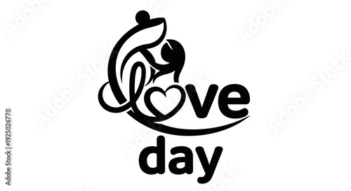 A stylized logo featuring the words love day with a heart symbol.