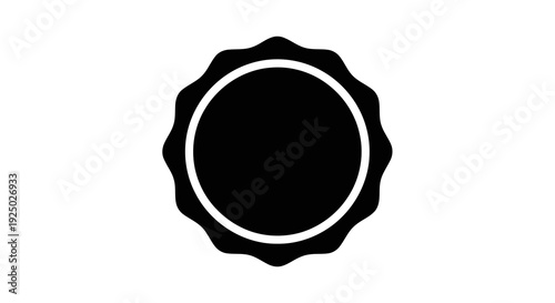 A black gear or cog icon on a white background, symbolizing machinery or mechanics.