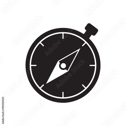 Compass navigation tool for direction and orientation  symbol for travel and exploration  navigation device