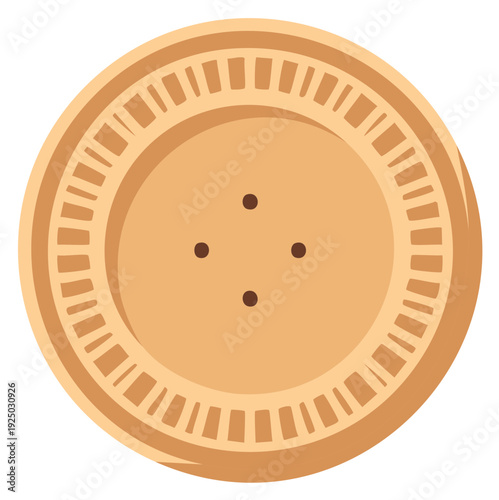 Round Crackers, Cracker Biscuit, Cracker Vector Graphic, Biscuit Design Illustration
