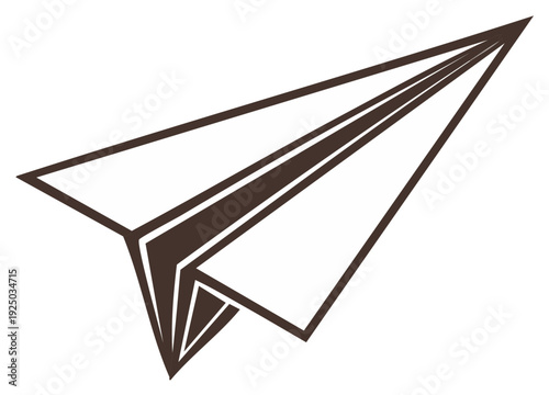 Paper Airplane Icon Soaring Innovation Inspiration Papercraft Simplicity Flight