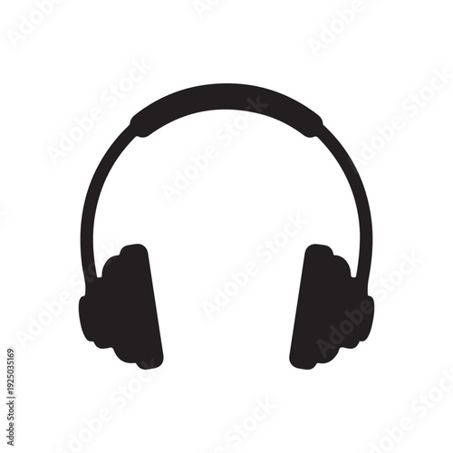 Headphones isolated on white background for music listening and audio equipment concept