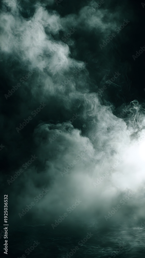 Fototapeta premium background with smoky charcoal swirls drifting across dimly lit textured surface resembling storm clouds