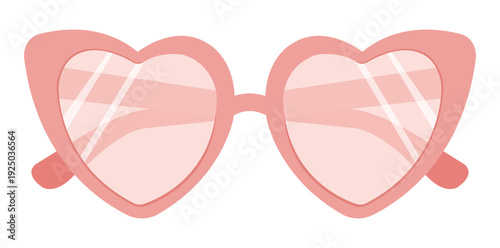 Heart-Shaped Sunglasses: Pink heart-shaped sunglasses, embodying the playful charm of affection and summer.
