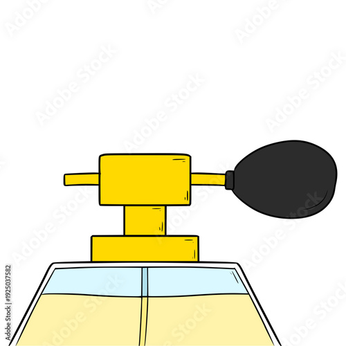 perfume nozzle illustration hand drawn isolated vector