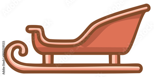 Christmas sleigh illustration festive holiday season decoration
