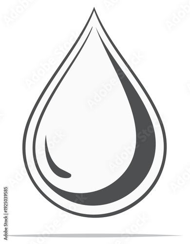 Stylized Water Drop Icon Graphics Vector Illustration Simple Waterdrop