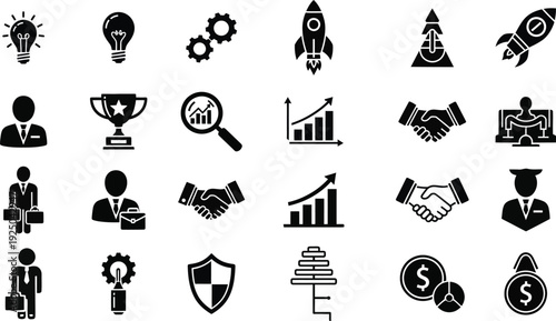Business and finance icons set