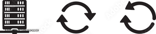 Data Backup Restore Server Rack Database Vector Icons
