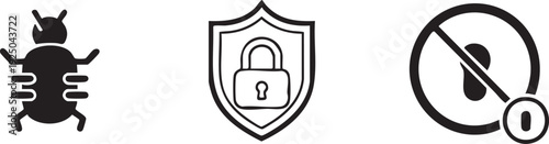 Advanced Network Bug Report Shield Lock Privacy Graphic