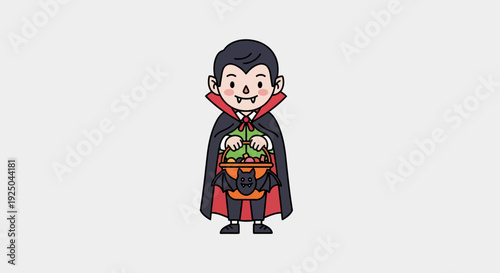 Cartoon Vampire Character Illustration.