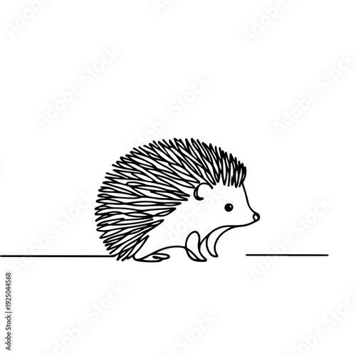 hedgehog one line art
