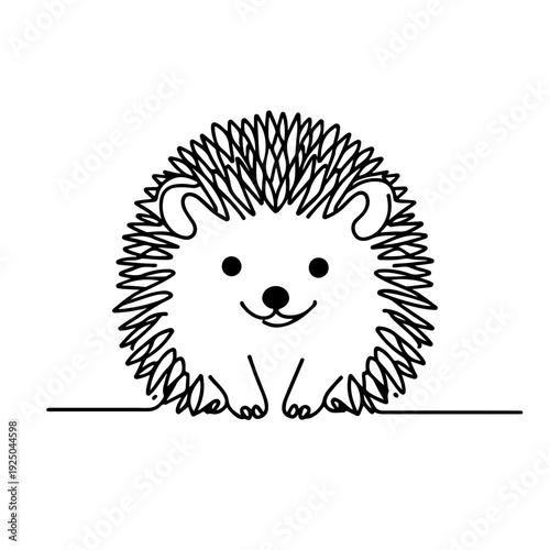 hedgehog one line art