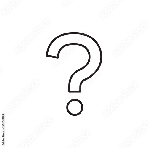 Question mark symbol icon sign query inquiry doubt  simple line style
