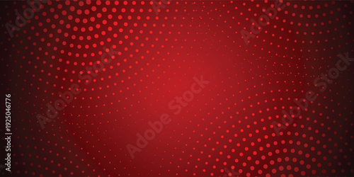 Abstract dark red background with dual radial halftone dot pattern eps10