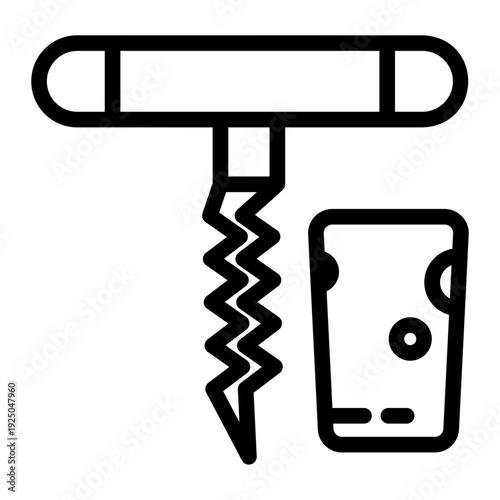 corkscrew Line Icon