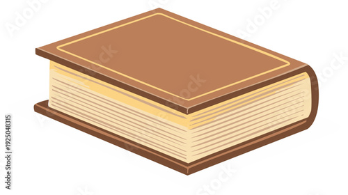 Isolated Bound Book with Pages for Education, Reading, or Literature Themes and Designs