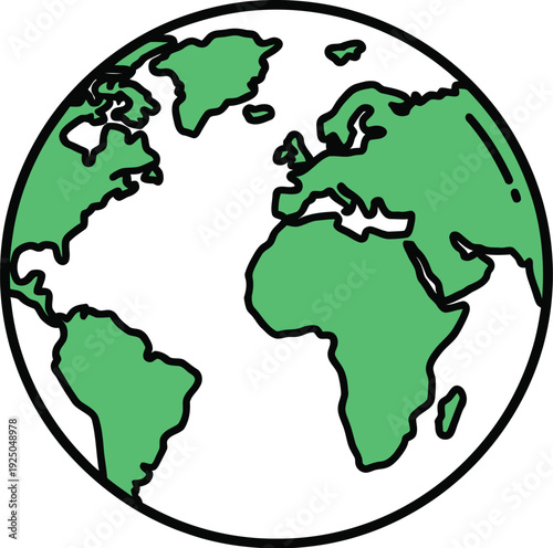 Illustration of the Earth Globe
