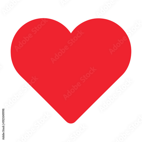 Free Download Bold red silhouette of a classic heart shape  - GFXLoad