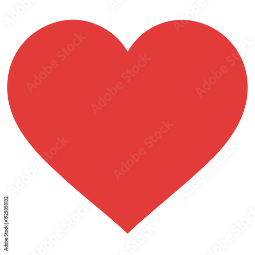 Free Download Bold red silhouette of a classic heart shape  - GFXLoad
