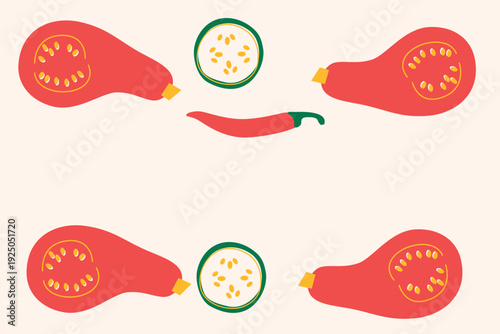 Art & Illustration Vegetable Mix Vector Illustration for Healthy Food Banner and Stickers	
