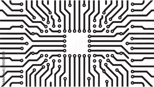 Intricate network of circuit board traces and connection points a digital blueprint