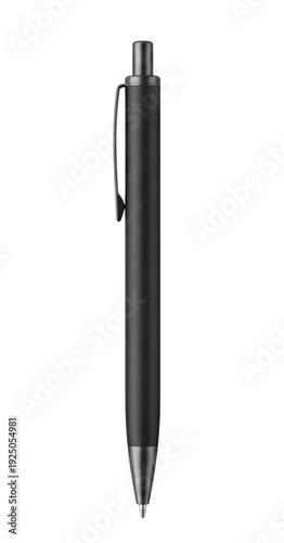 Canvastavla Sleek black retractable ballpoint pen top view