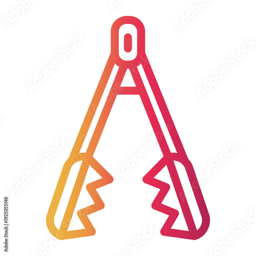 tongs Line Gradient Icon