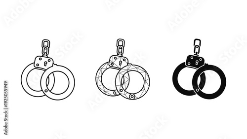 Handcuffs Icon Set