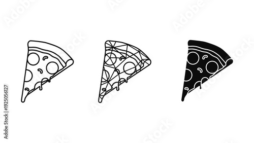 Pizza Slice Icon Set