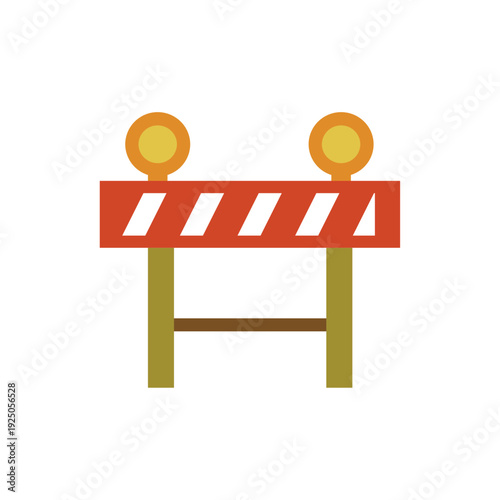 Road barrier icon vector