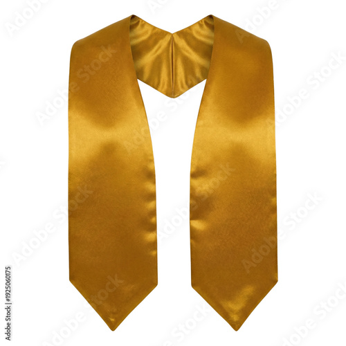Tableau sur toile Golden yellow graduation stole sash academic accessory isolated