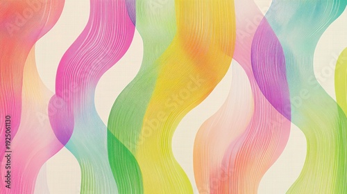 Bright wavy lines create an energetic pattern on a white background reflecting dynamic design in modern creative art